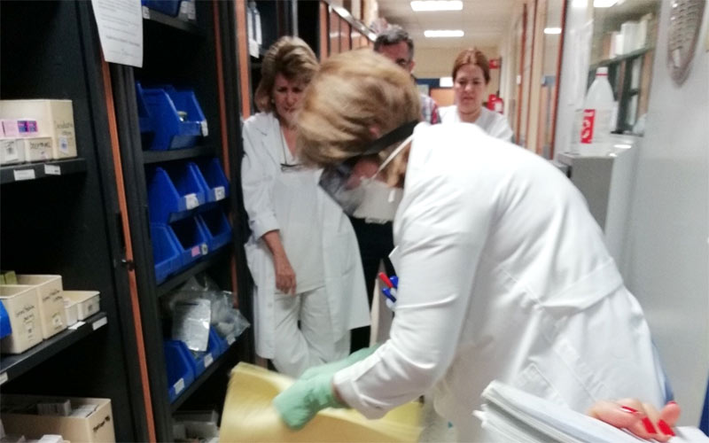 Simulacros en el Hospital de Jerez para formar y entrenar a sus profesionales ante un incendio y un derrame de un producto químico