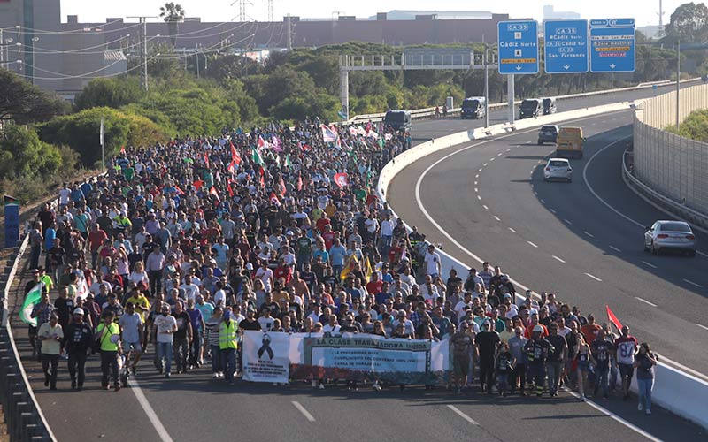 “Grito” contra la precariedad laboral en el sector del metal de la Bahía