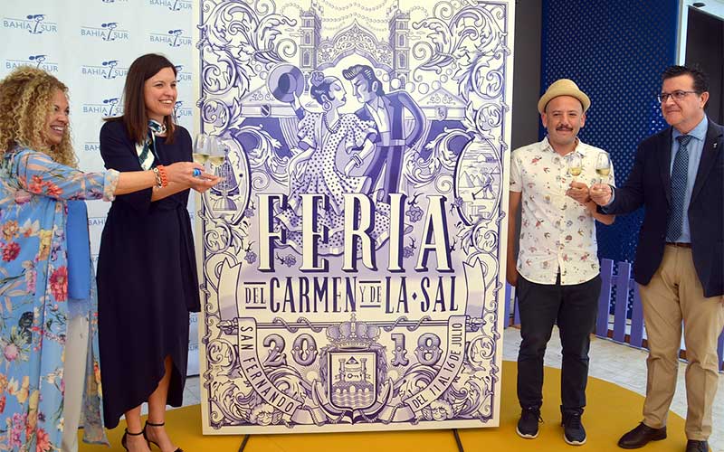 Lo moderno y lo tradicional se dan la mano en el cartel de la Feria del Carmen y de la Sal 2018, que se desvela a un mes de celebrarse