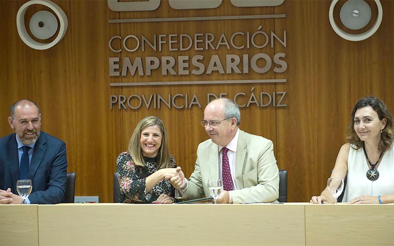 “Asentar y consolidar” las empresas en la provincia gaditana, base del nuevo acuerdo rubricado entre la Diputación y la CEC