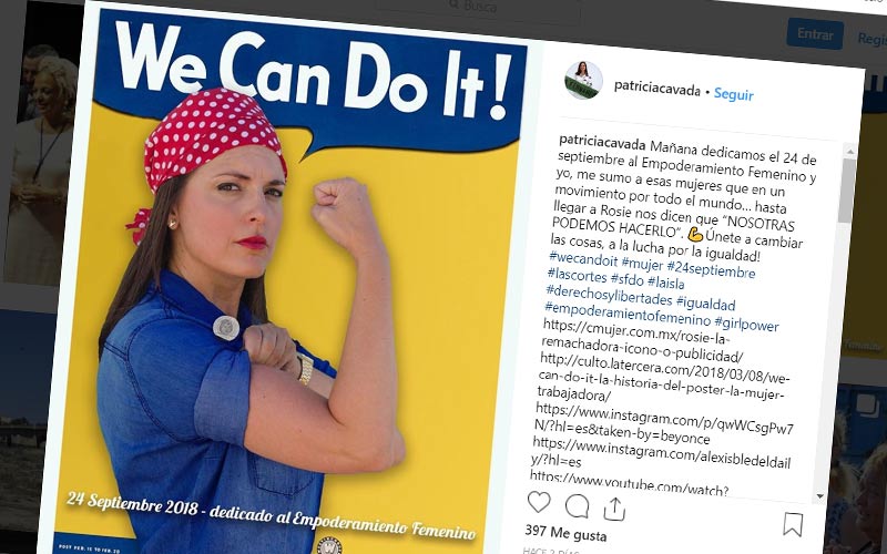 Reprochan a la alcaldesa isleña su imagen emulando a ‘Rosie la remachadora’: “el postureo fotográfico sustituye a la política”