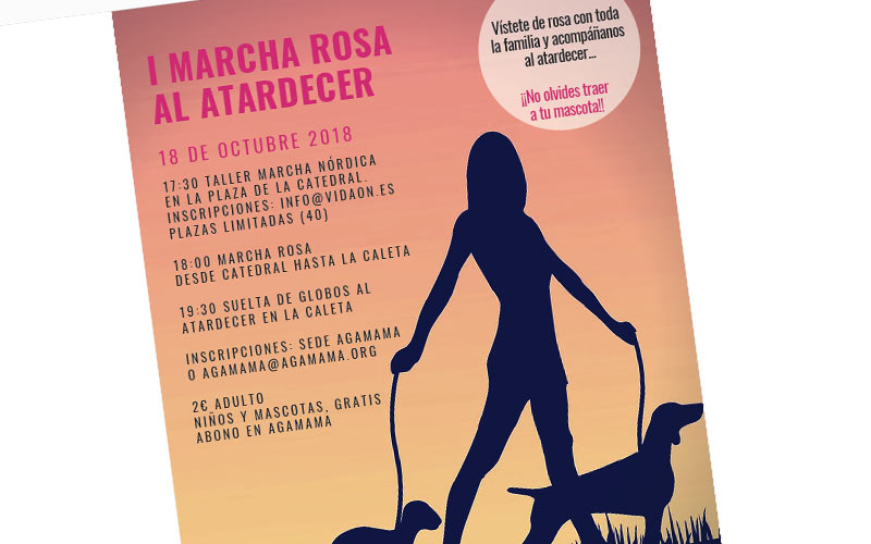 La I Marcha Rosa al Atardecer recorrerá Cádiz, por el día contra el cáncer de mama, para mostrar que “unidas, somos capaces de todo”