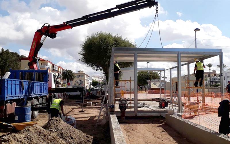 La obra del apeadero de autobuses de Chiclana, al 35% de ejecución