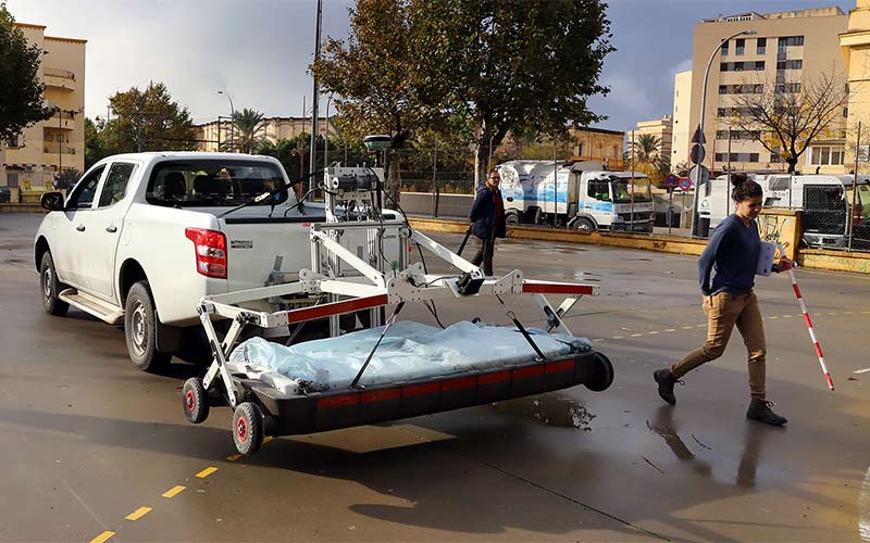 Tres jornadas de indagaciones por georradar en la zona del Parque Scout en búsqueda de restos de víctimas de la represión franquista
