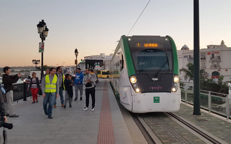 El tranvía se ‘asoma’ a Chiclana; las pruebas dinámicas, en marcha