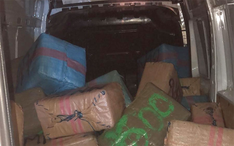 Interceptada en Chiclana una furgoneta con dos toneladas de hachís