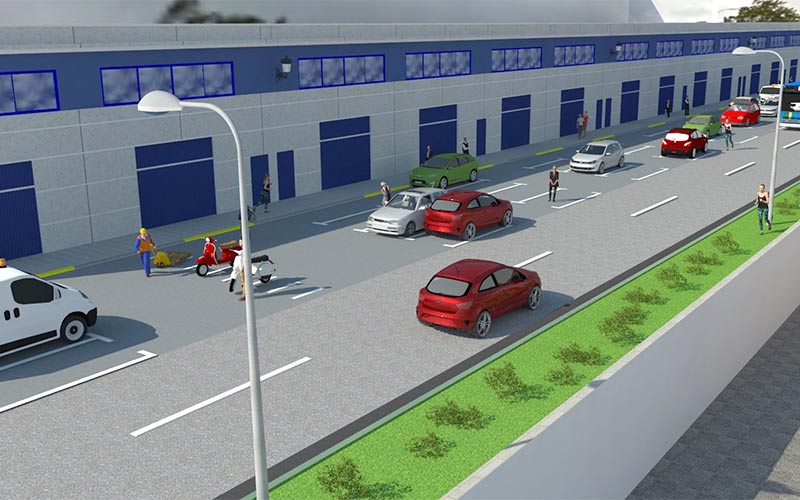 El ahora exitoso polígono Puente de Hierro ‘ganará’ plazas de aparcamiento con la reordenación de sus estacionamientos