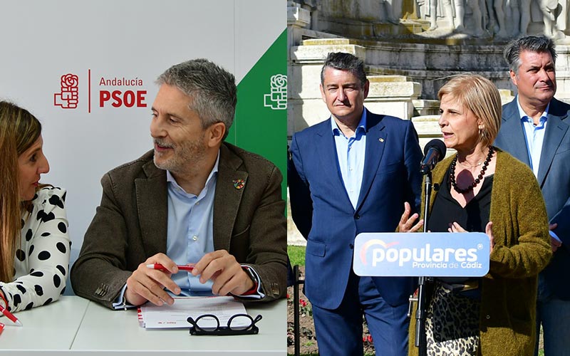 Las candidaturas por Cádiz al 28-A de PSOE y PP se hacen la ‘foto’: votar entre “seguir confiando en el futuro” y la “unidad de España”