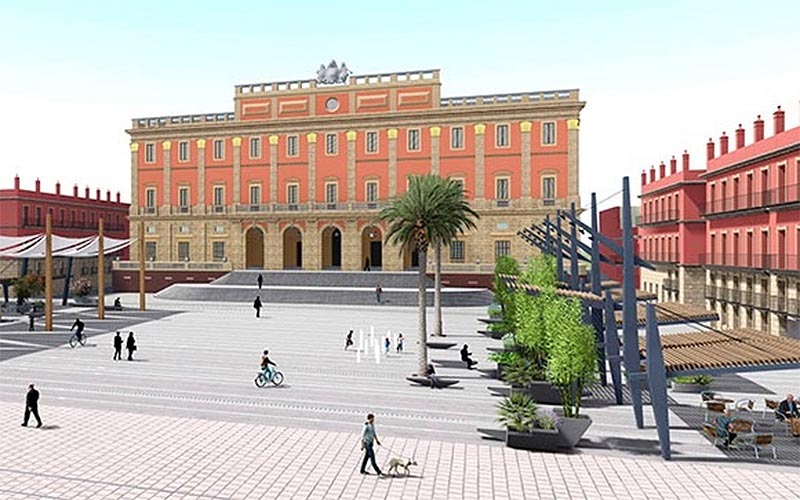 Encargado el proyecto de reforma de la plaza del Rey: “moderna, amable y atractiva”, más amplia y diáfana, sin Varela ni árboles