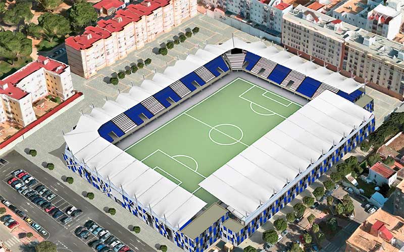Romero (AxSí) proyecta “transformar” el campo de la Bazán para que sea el nuevo estadio del San Fernando CD y “en el centro”