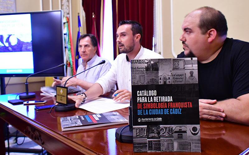 Cádiz tiene pendiente la retirada de más de un centenar de elementos y símbolos franquistas: listo un catálogo que “llega 40 años tarde”