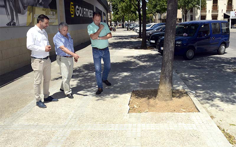 El acerado del entorno de Chapín vuelve a ser transitable