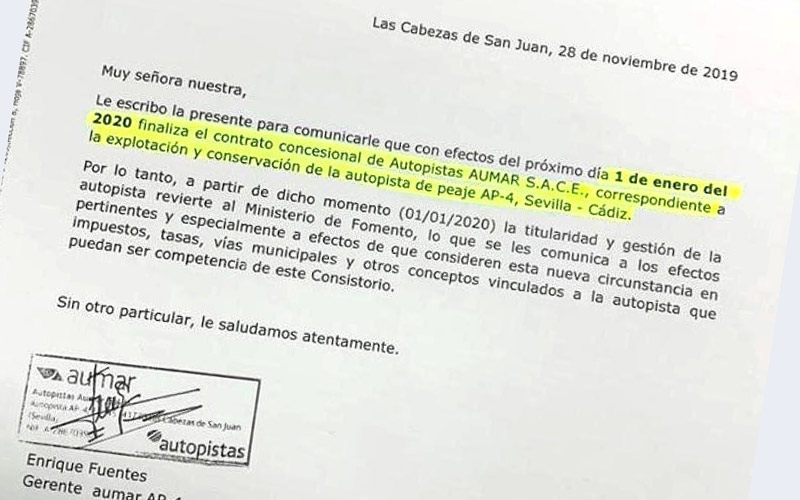 Aumar empieza a ‘despedirse’; menos de un mes para una AP-4 libre