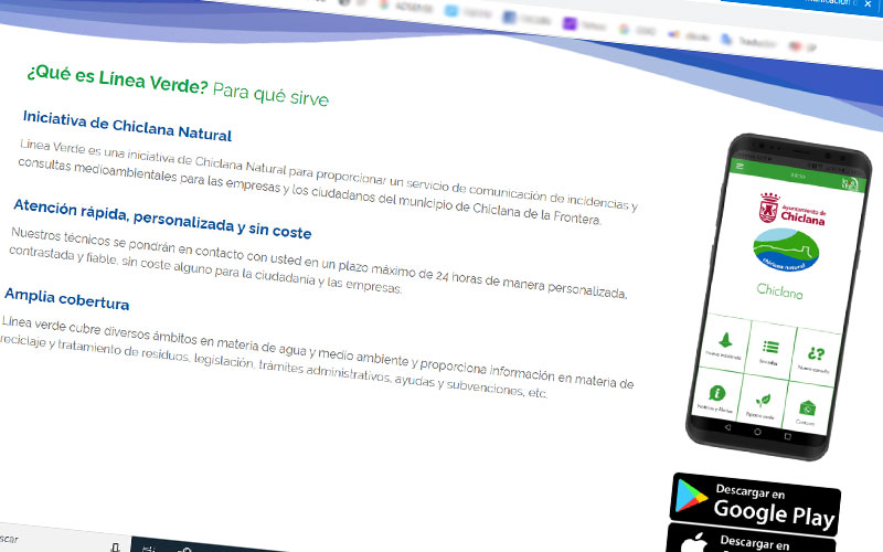 Los chiclaneros recurren cada vez más a la App ‘Línea Verde’ para comunicar incidencias diarias al Ayuntamiento