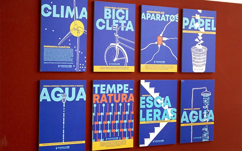 Carteles para promover la “eficiencia energética” en edificios municipales de Cádiz y sensibilizar e implicar a su plantilla y vecinos