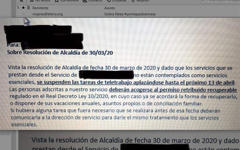Consideran “del todo ilógico” la suspensión del teletrabajo en la concejalía de Cultura del Ayuntamiento jerezano