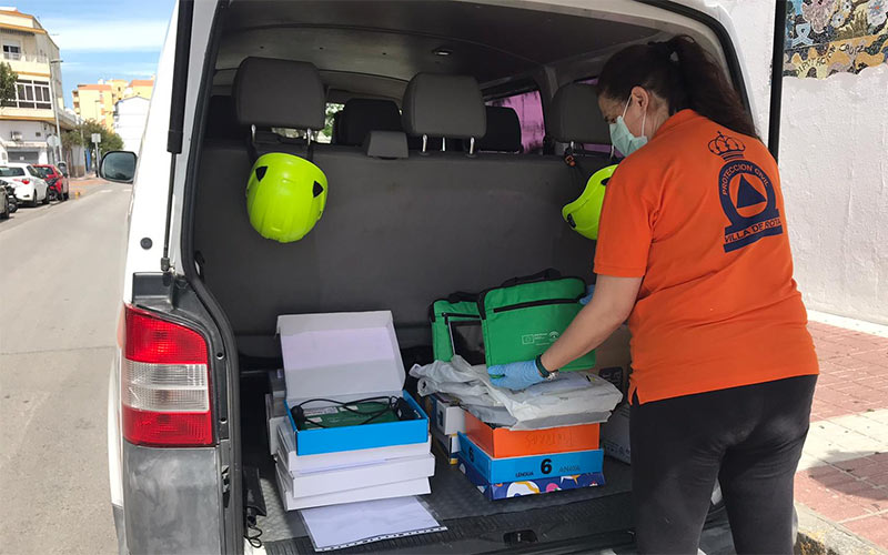 Protección Civil en Rota intensifica su actividad durante la cuarentena