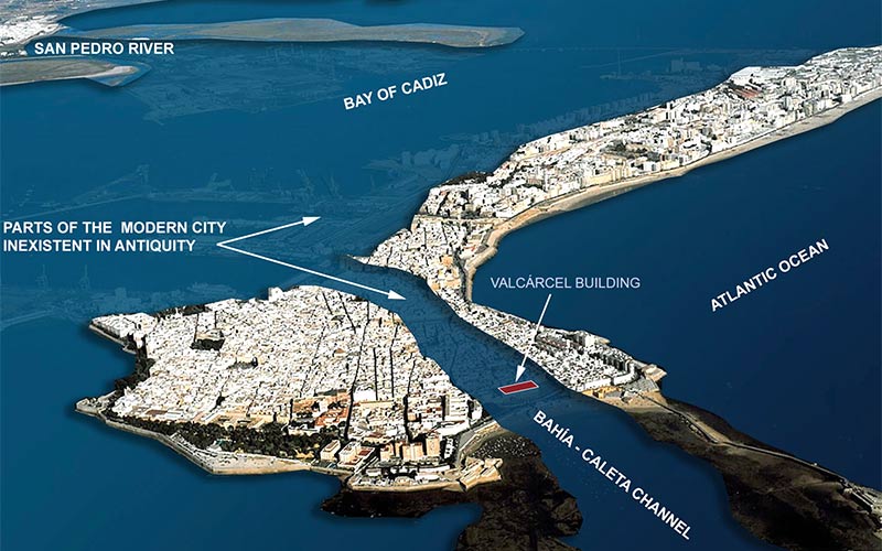 Investigadores de la UCA hallan un puerto fenicio-púnico y romano situado en el antiguo archipiélago de Cádiz, bajo el edificio Valcárcel