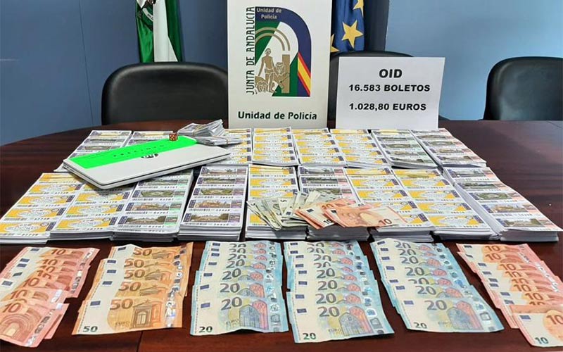 Incautados en Chiclana más de 16.500 cupones ilegales de la OID