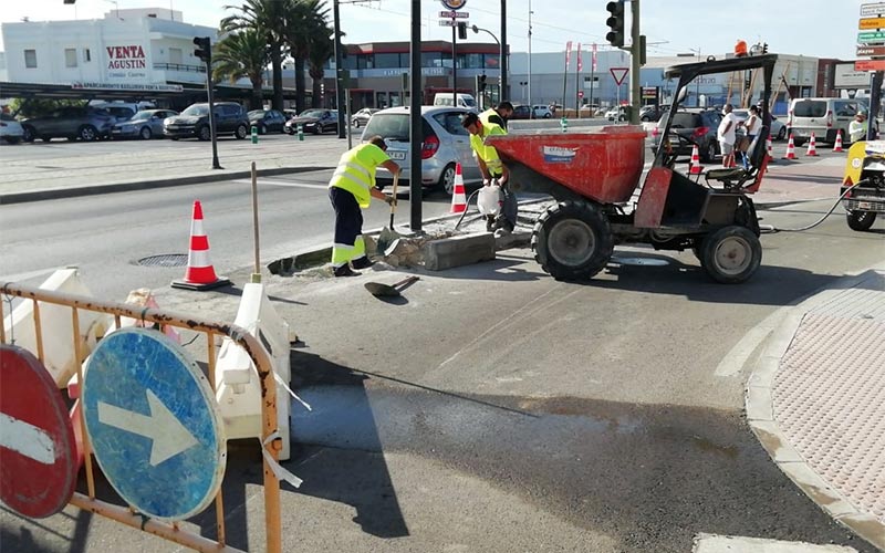 Pequeña obra para hacer más fluido el acceso al polígono Urbisur