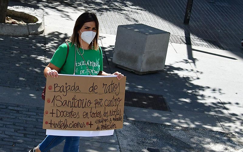 La huelga en Cádiz “por una educación presencial y segura” supone para los convocantes “un éxito y una advertencia clara” a la Junta