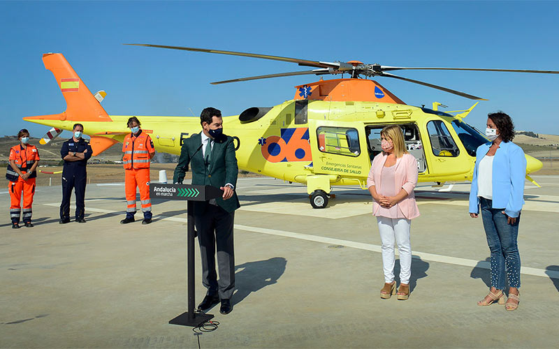 El prometido helicóptero del 061 con base en el Hospital de Jerez ya está disponible los 365 días del año para la provincia gaditana