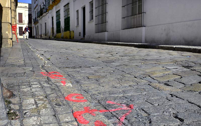 Las calles Chapinería y Carmen, de obras