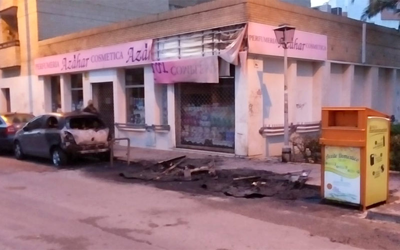 Investigan la quema de contenedores de las últimas noches en El Puerto, “un atentado contra la ciudad” que “paga” este vandalismo
