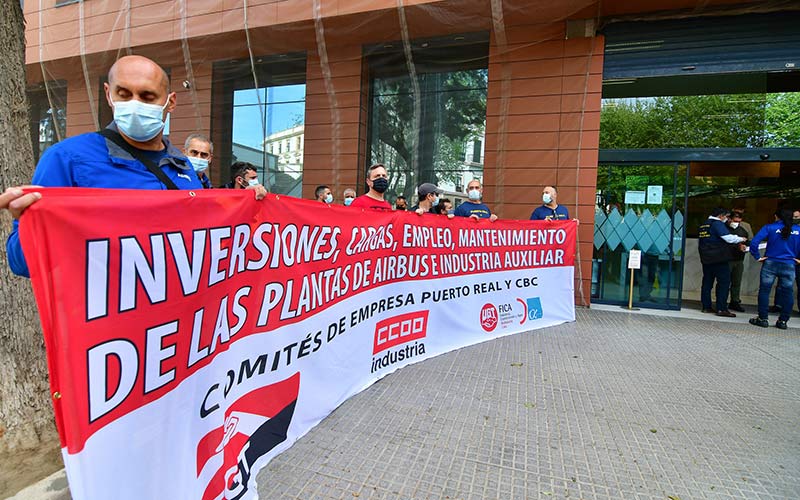 Trabajadores exigen “altura de miras” a todos los actores frente al cierre de Airbus Puerto Real, “ya que se trata de un problema de país”