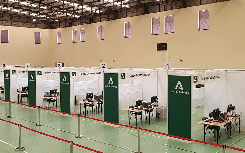 El pabellón municipal Vega Veguita se suma en Jerez a la campaña de vacunación, con capacidad de administrar más de 2.900 dosis diarias