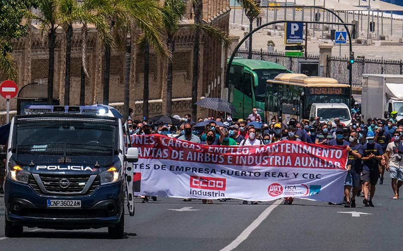 El Congreso también aprueba pedir al Gobierno de España reforzar la negociación para asegurar el mantenimiento de Airbus Puerto Real