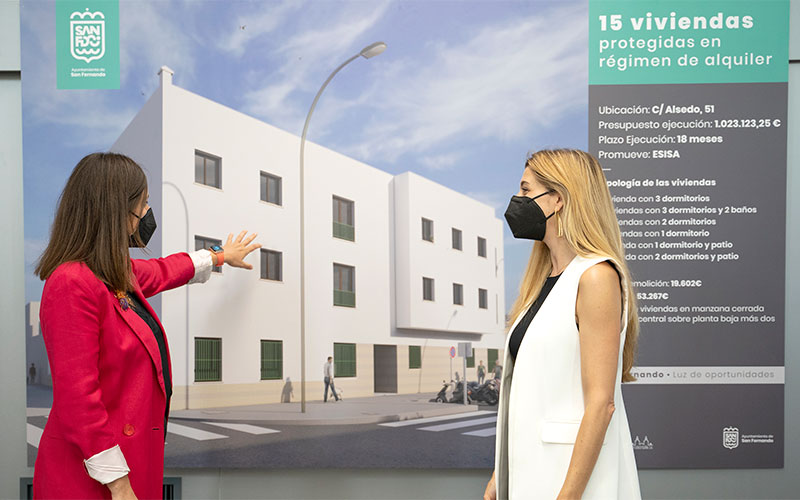 La promoción protegida de la calle Alsedo 51 debería estar entregada en otoño de 2022; el Gobierno isleño celebra su política de vivienda