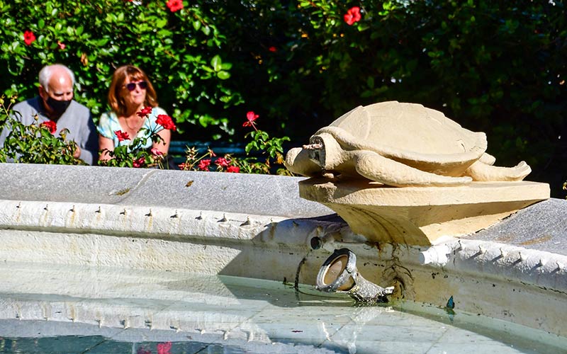 El vandalismo se ceba con la fuente de las tortugas