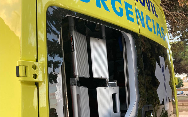 Disparos contra una ambulancia que prestaba servicio en Chiclana