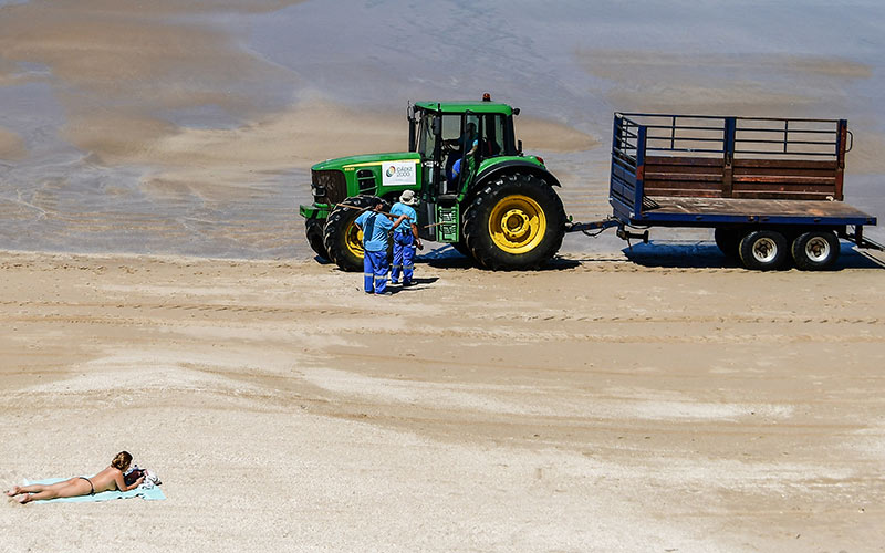 El servicio de limpieza y mantenimiento de arenas estrena nuevo convenio: “un buen acuerdo para los trabajadores y para Cádiz”