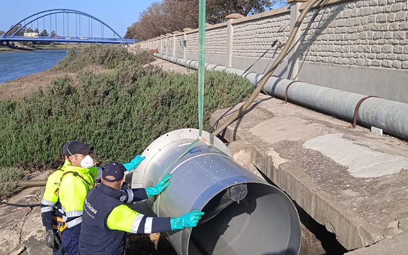 Una compuerta antirretorno reforzará el rendimiento de la EBAR Virgen del Carmen: “una inversión relativamente baja pero importante”