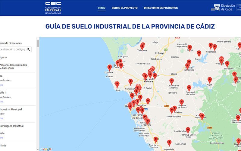 Todo el suelo industrial de la provincia gaditana, en una guía digital