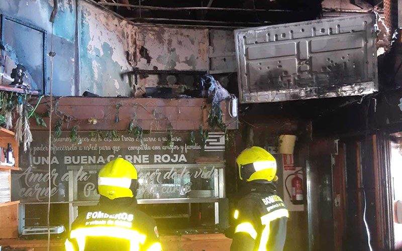 Fuego en otro restaurante del paseo marítimo