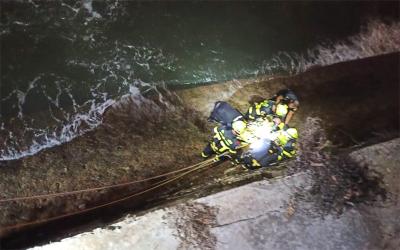 Rescatado tras caer al mar (o ser arrojado) desde la Alameda