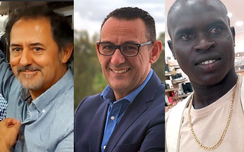 Los Reyes Magos de Puerto Real: Juan Rosendo, José Flores y Emmanuel Cory Diouf