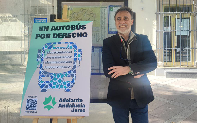 Adelante Andalucía plantea un “cambio integral” que “revoluciona” el autobús urbano en Jerez: cada 5 minutos y llegando a todos los barrios