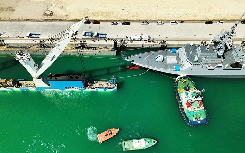 La cuarta corbeta construida en Navantia San Fernando se prepara para viajar a Arabia Saudí