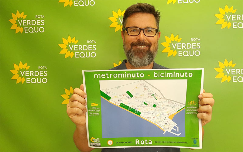El primer ‘metrominuto’ de Rota también es ‘biciminuto’; Verdes Equo lo ofrece al Ayuntamiento para que lo remate