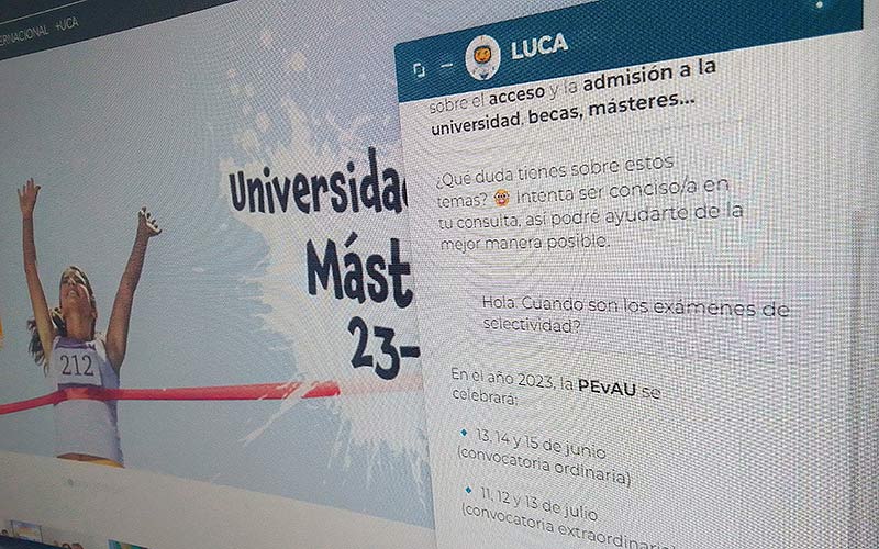 La UCA presenta a ‘Luca’, su chatbot inteligente