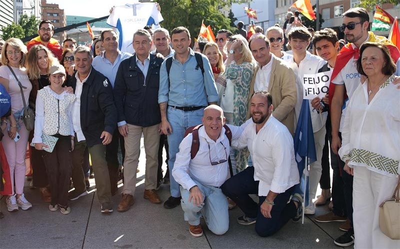 Bruno García lidera la expedición de militantes del PP gaditano en Madrid en el acto de Feijóo “en defensa de la igualdad de los españoles”