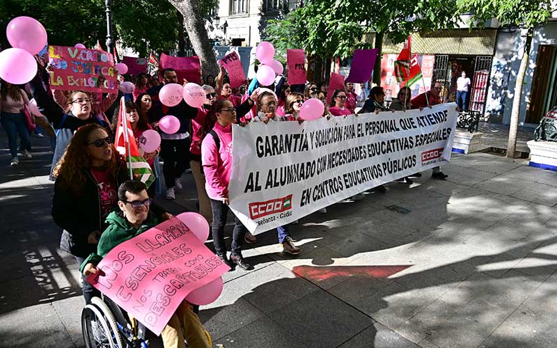 Monitores de educación especial en Cádiz reclaman a la Junta que actúe ante su situación de precarización y discriminación laboral