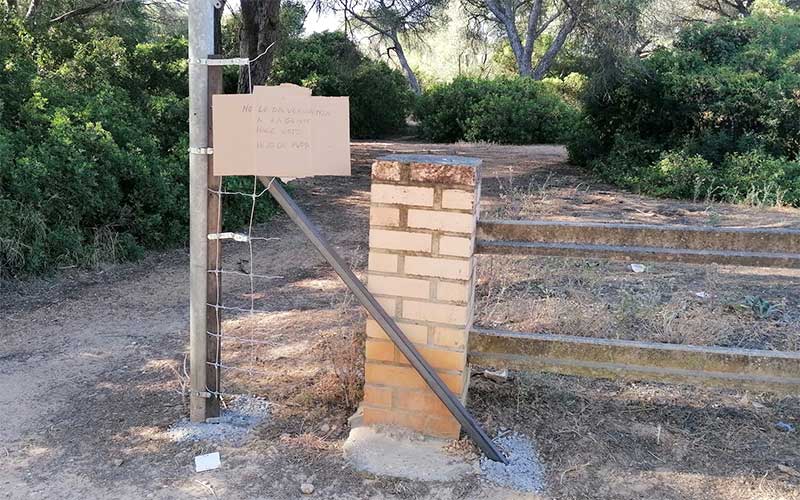 Roban parte del cerramiento temporal de Las Canteras pocos días después de su instalación