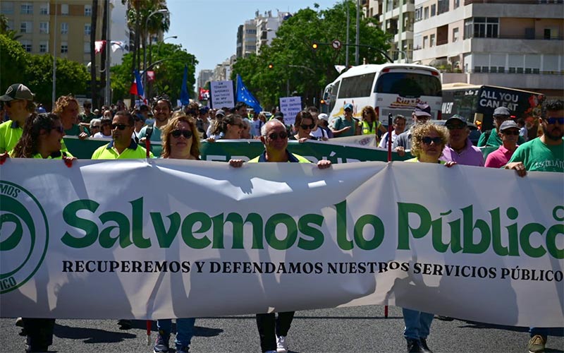 Cádiz se suma a la movilización andaluza “en defensa de lo público”: “con nuestro futuro y nuestros derechos ni se juega ni se especula”