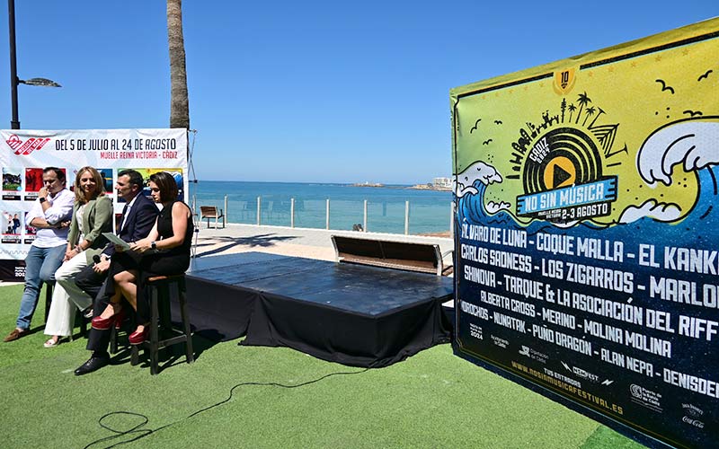 El muelle gaditano encadena diferentes conciertos entre julio y agosto sumando los del NoSinMúsica y el Música del Mar, varios gratis
