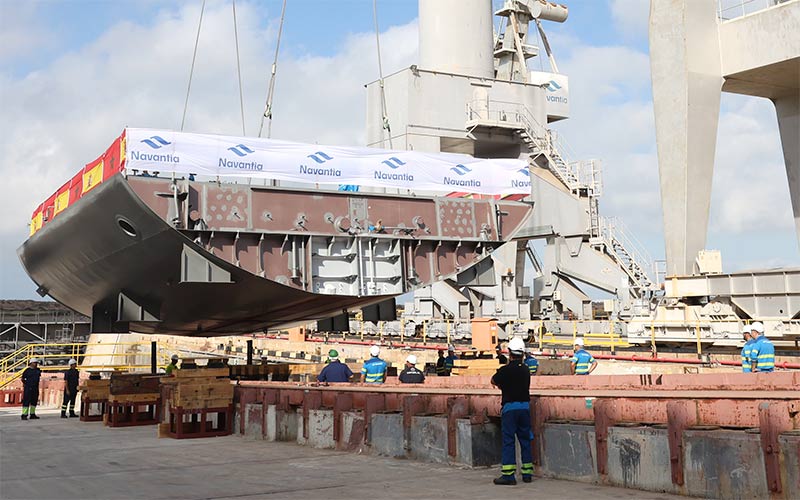 El astillero isleño pone la quilla del patrullero que construye para Marruecos desde hace un año